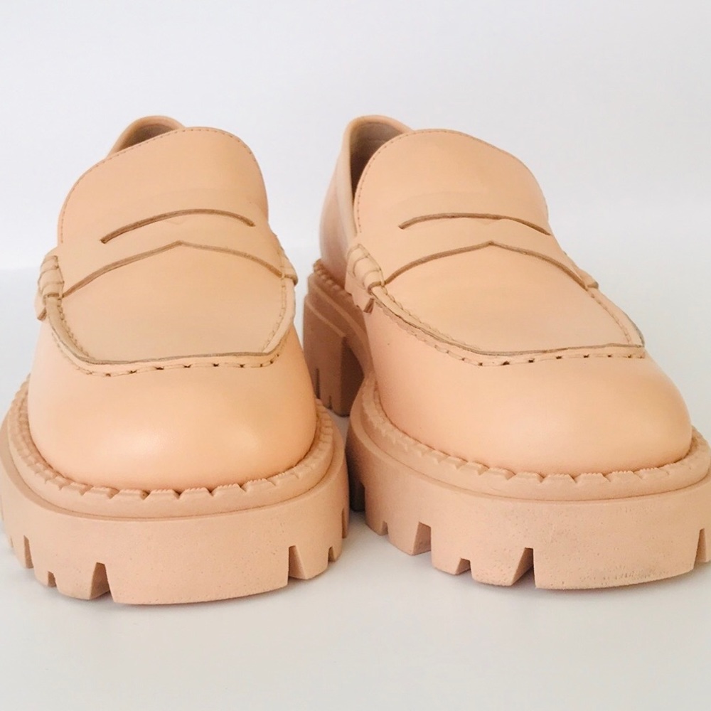 Free People Lyra Lug Sole Loafer Shoes in Cantaloupe - Picture 6 of 11